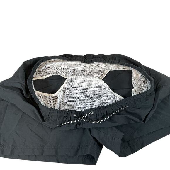 The Rail Mens Black Drawstring Swim Shorts Under Liner Size 2X 100% Nylon Active - Picture 6 of 8